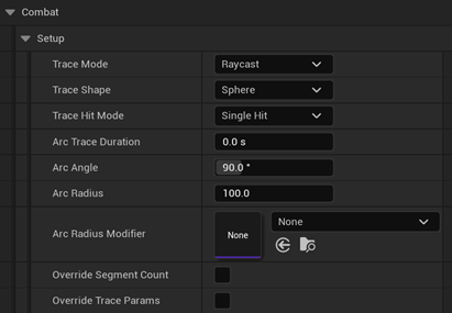 Arc Tracer Settings