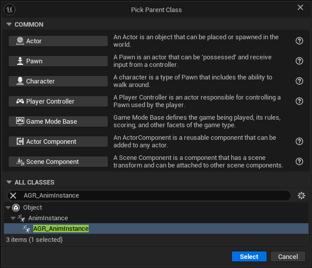 Create Anim Instance