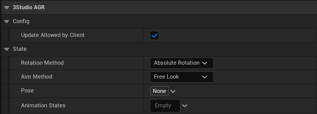 Locomotion Component Settings