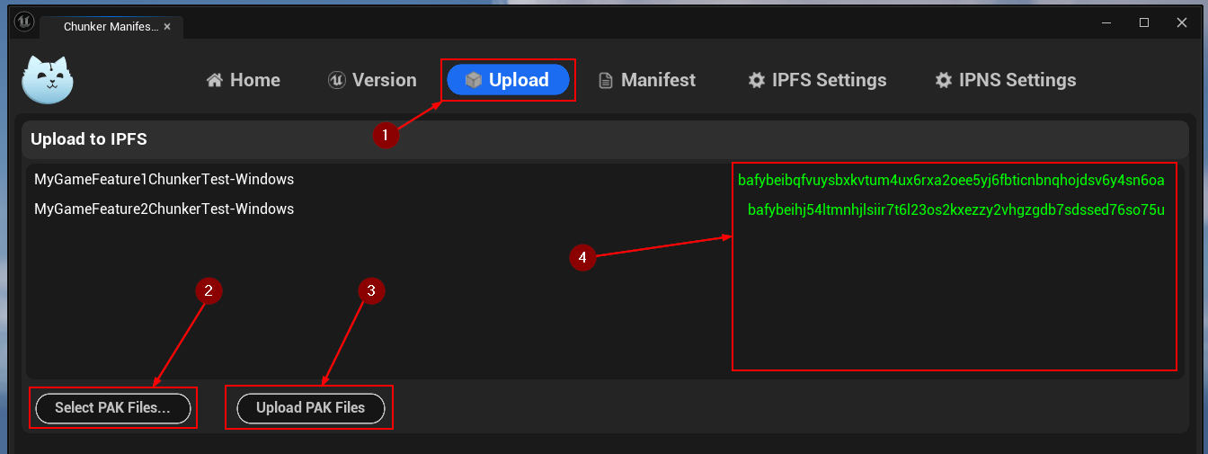 Upload PAK Files